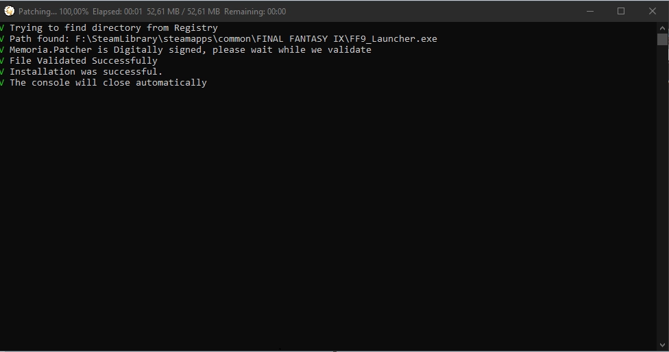 FF9 - Instalador Memoria