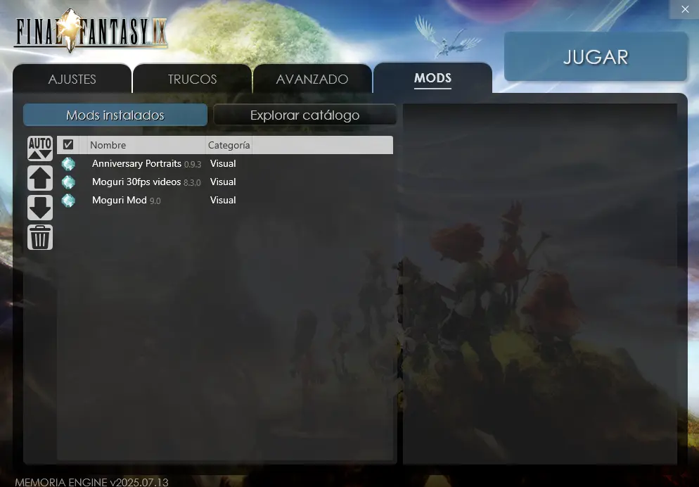FF9 - Mods instalados